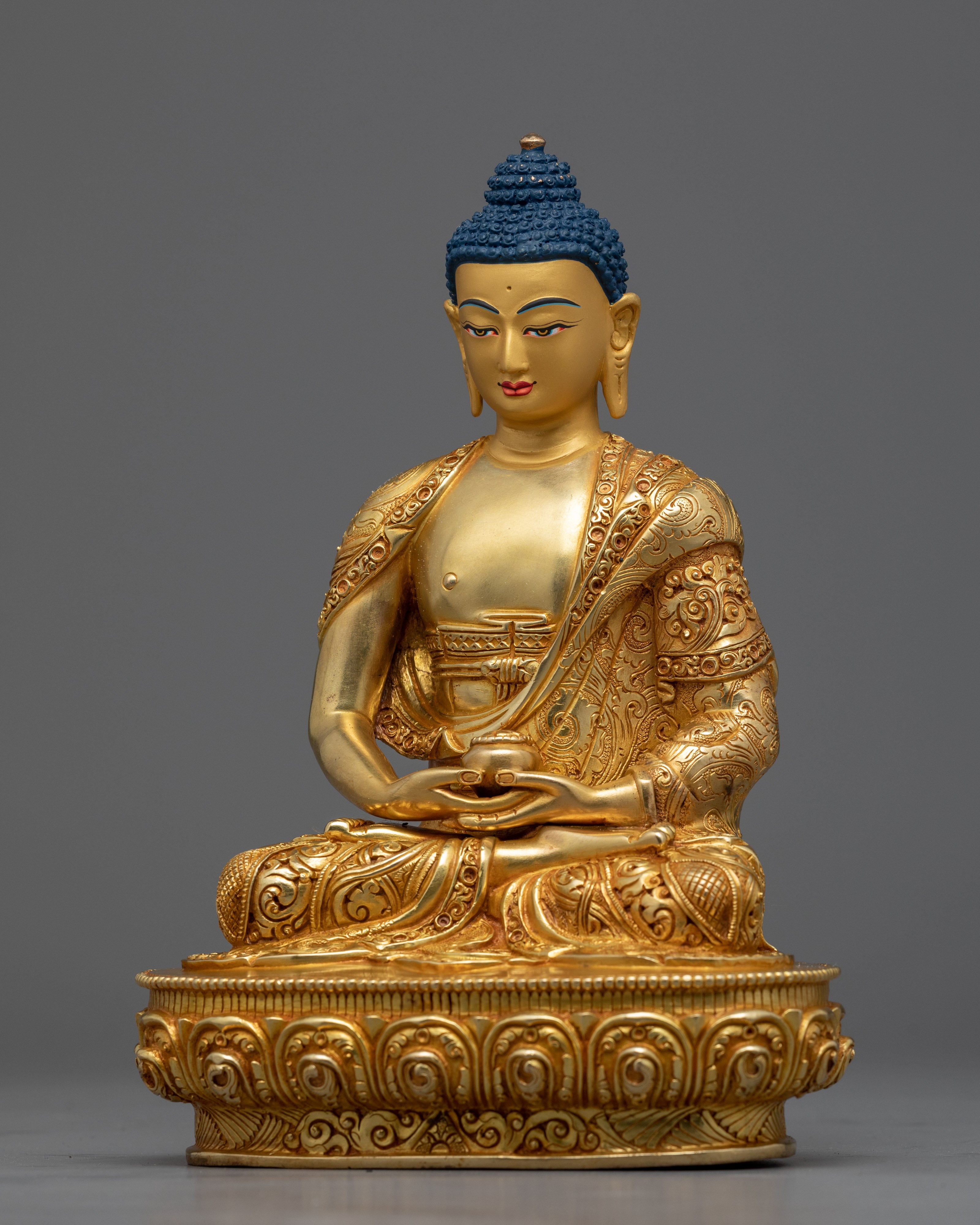 Amitabha Buddha Pure Land Statue | 24k Gold Gilded Figurine