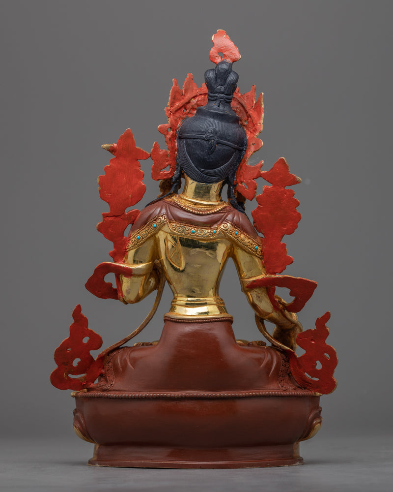Buddhist Goddess White Tara Statue | Handmade Female Buddha Deity