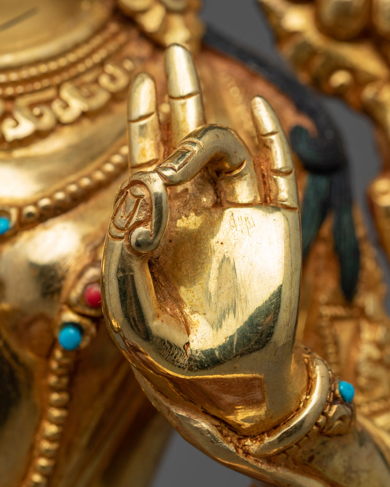 Green Tara Tibetan Buddhism Statue | Handmade Art of Nepal