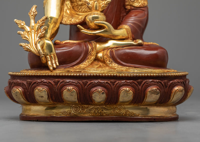 Medicine Buddha Healing Meditation Deity | Hand-Crafted Statue of Nepal