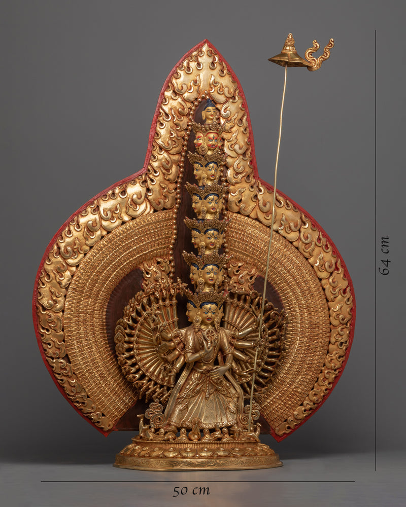 Ushnisha Sitatapatra Statue | 1000 Armed Dukar Handamde Sculpture
