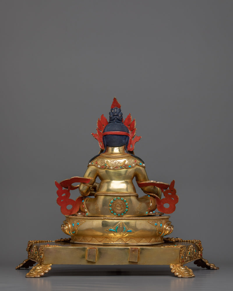 Dzambhala Wealth Buddha Statue | Gilded in genuine 24k Gold