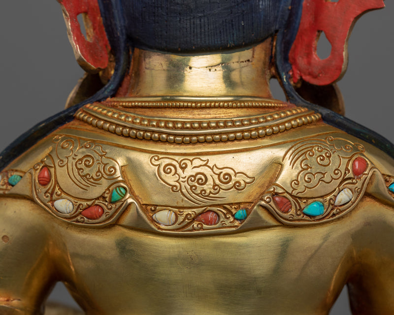 Dzambhala Wealth Buddha Statue | Gilded in genuine 24k Gold