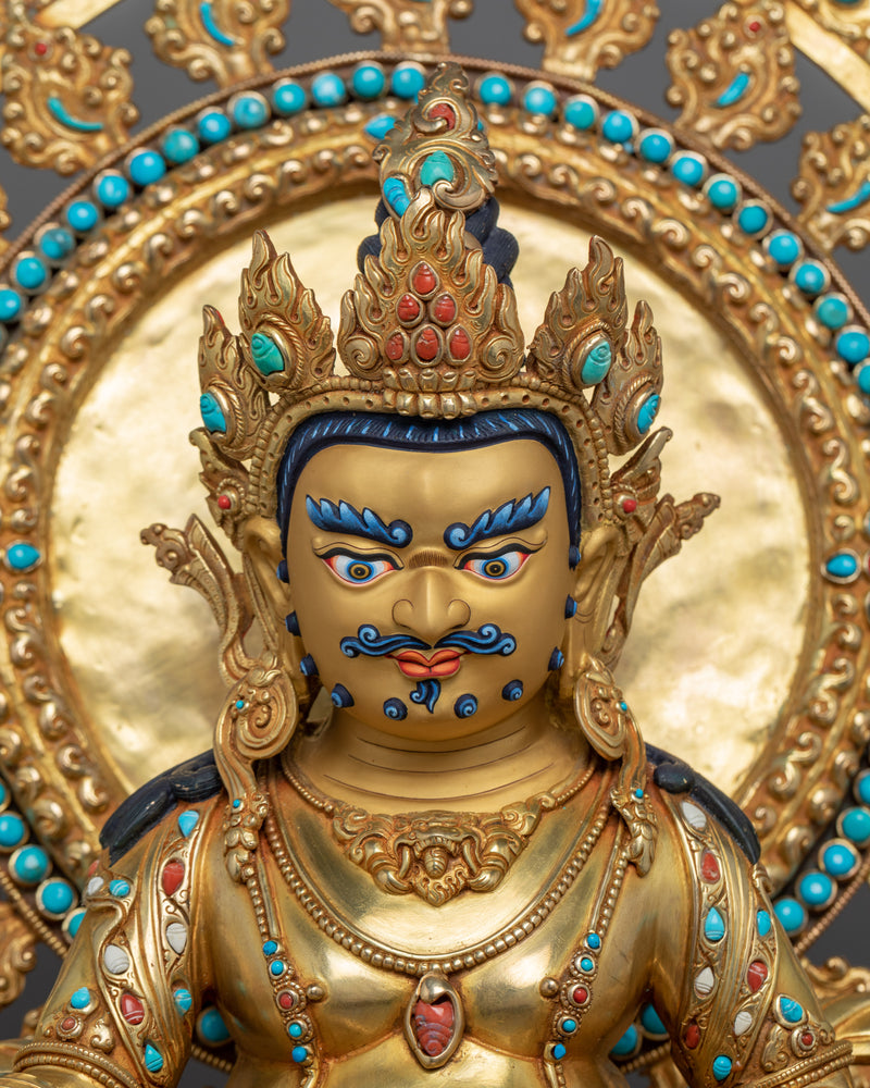 Dzambhala Wealth Buddha Statue | Gilded in genuine 24k Gold