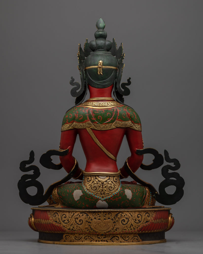 Amitayus Mantra Practice Statuette | Amitayus, of Amitavyūhavatī pure realm Statue