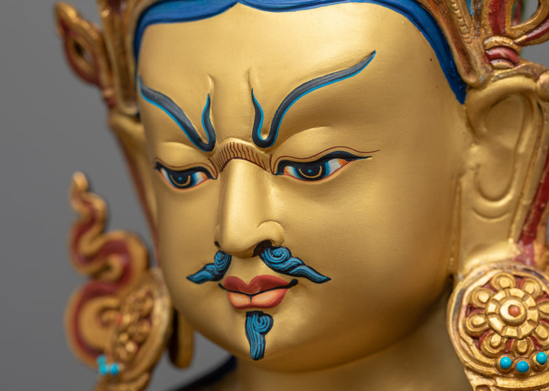 Lotus Born Master, Guru Rinpoche Statue | Gold Gilded Himalayan Buddhist Art