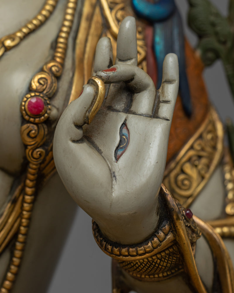 White Tara Chant Practice Statue |  Bodhisattva of Compassion Statue