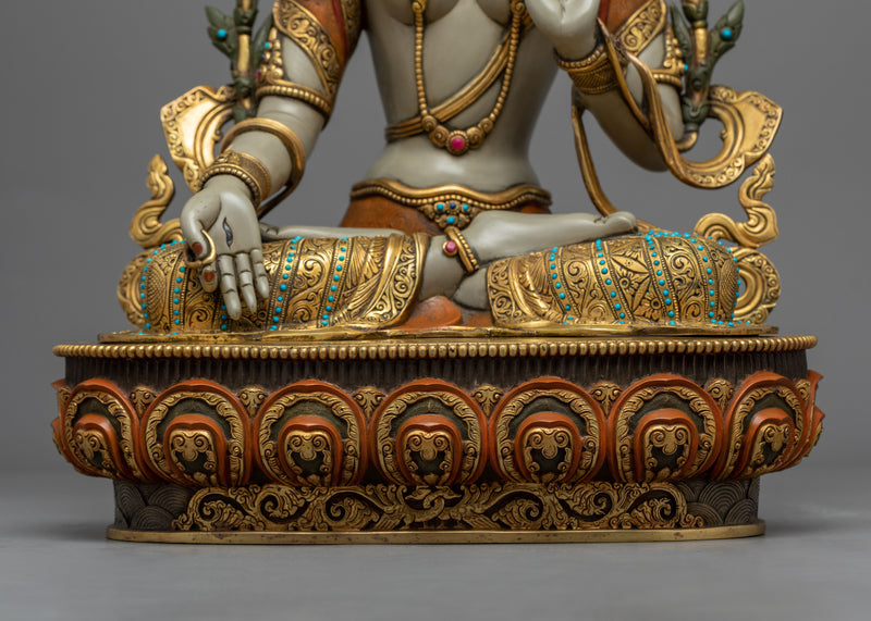 White Tara Chant Practice Statue |  Bodhisattva of Compassion Statue