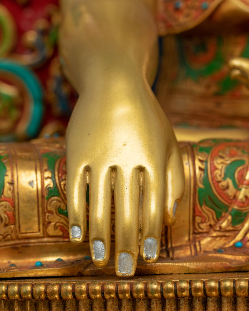 Hand-Carved Fasting Buddha Shakyamuni Statue | Buddhist Statue for Meditation