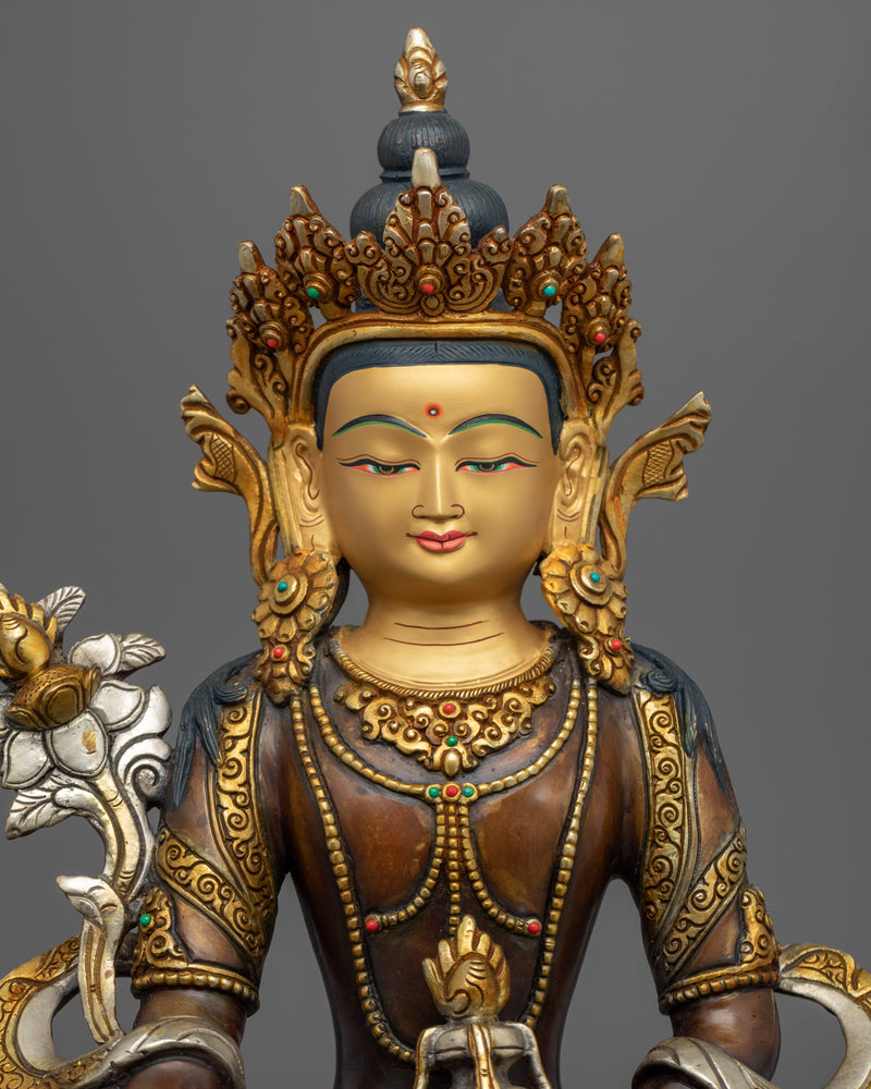 Amitayus Acrylic Buddha Statue | Traditional Buddhist Art