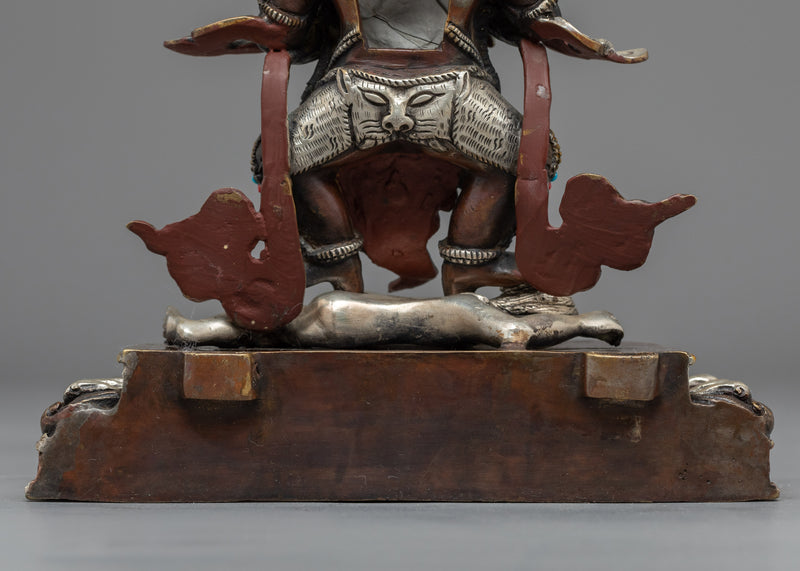 Sakya Mahakala Deity Statue for Ritual | Hand-Carved Buddhist Spiritual Sculpture