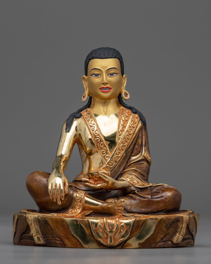 Gold Gilded Buddhist Master Statues Set |  Milarepa, Marpha & Gampopa Statue