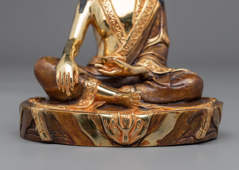 Gold Gilded Buddhist Master Statues Set |  Milarepa, Marpha & Gampopa Statue
