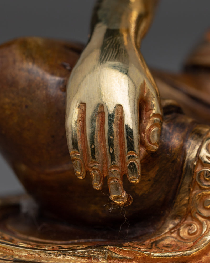 Gold Gilded Buddhist Master Statues Set |  Milarepa, Marpha & Gampopa Statue