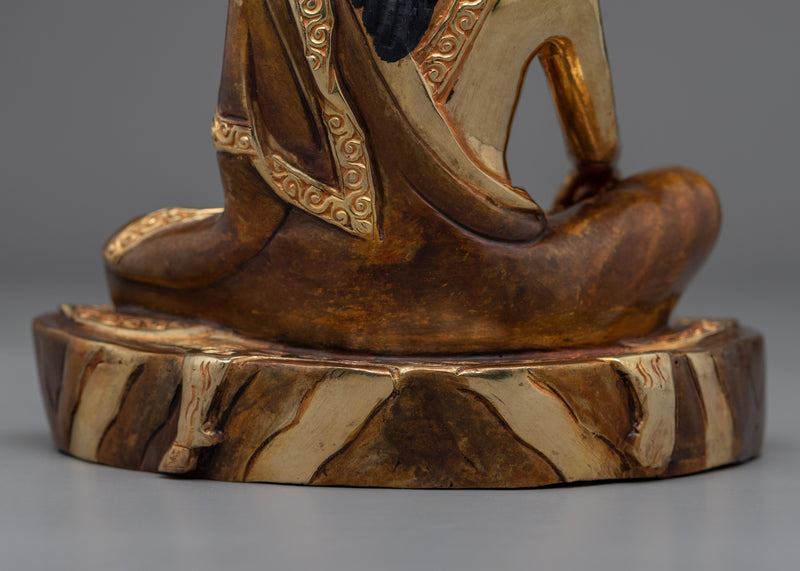 Gold Gilded Buddhist Master Statues Set |  Milarepa, Marpha & Gampopa Statue
