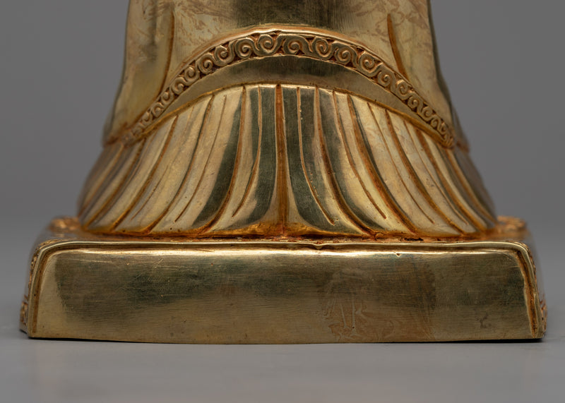 Tibetan Guru Statues Set | Gold Gilded Milarepa, Marpha & Gampopa Statue