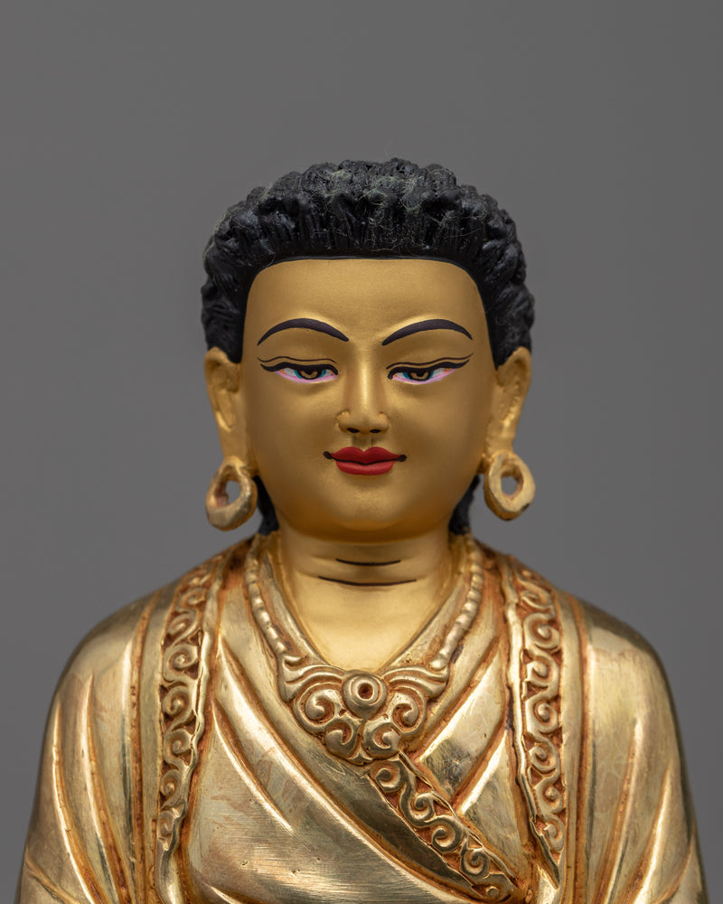 Tibetan Guru Statues Set | Gold Gilded Milarepa, Marpha & Gampopa Statue
