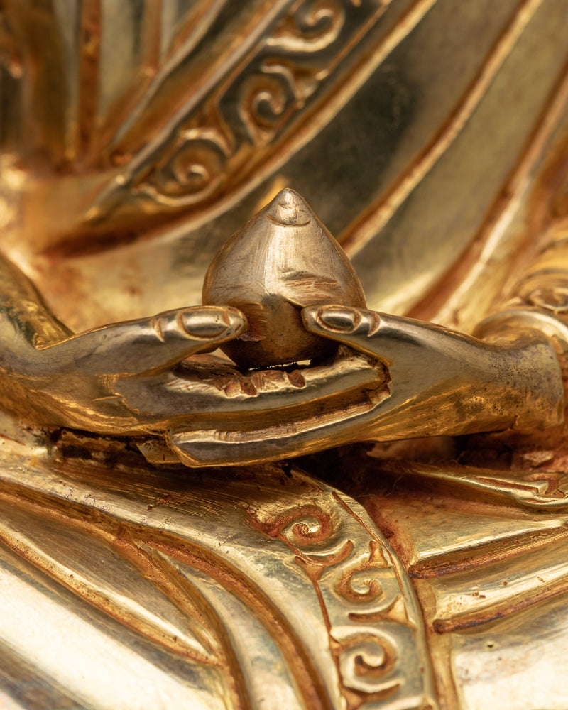 Tibetan Guru Statues Set | Gold Gilded Milarepa, Marpha & Gampopa Statue
