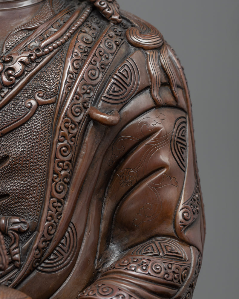 Lotus Born Master, Guru Rinpoche Statue | Traditional Himalayan Buddhist Art