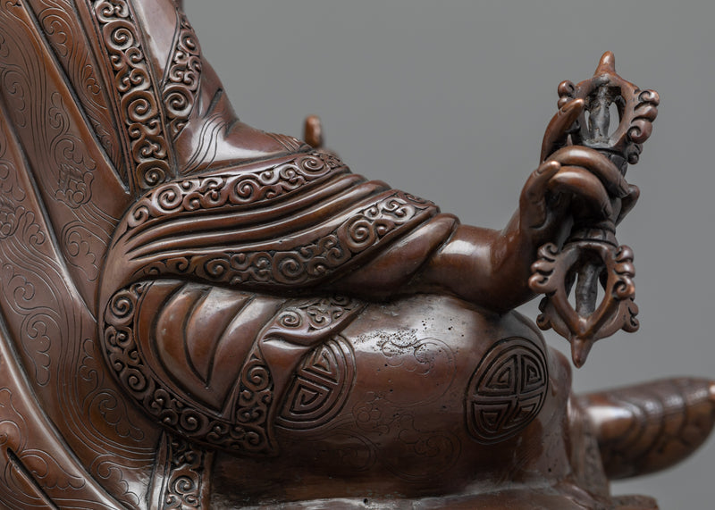 Lotus Born Master, Guru Rinpoche Statue | Traditional Himalayan Buddhist Art