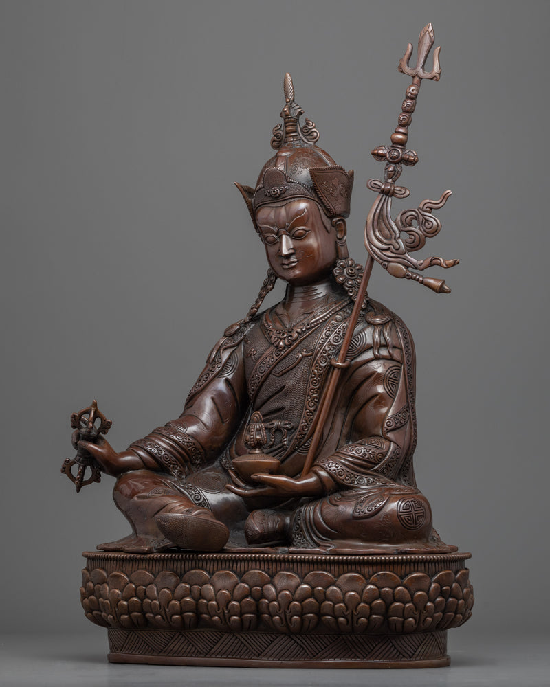 Lotus Born Master, Guru Rinpoche Statue | Traditional Himalayan Buddhist Art