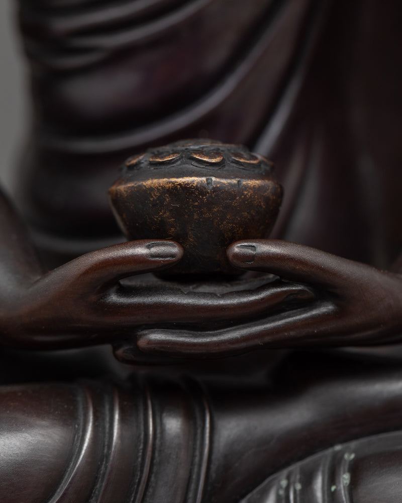 Amitabha Buddha Mudra Statue | Oxidized Copper Statue of Buddha