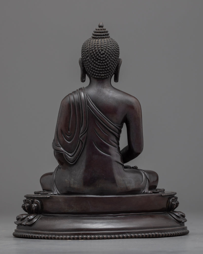 Amitabha Buddha Mudra Statue | Oxidized Copper Statue of Buddha