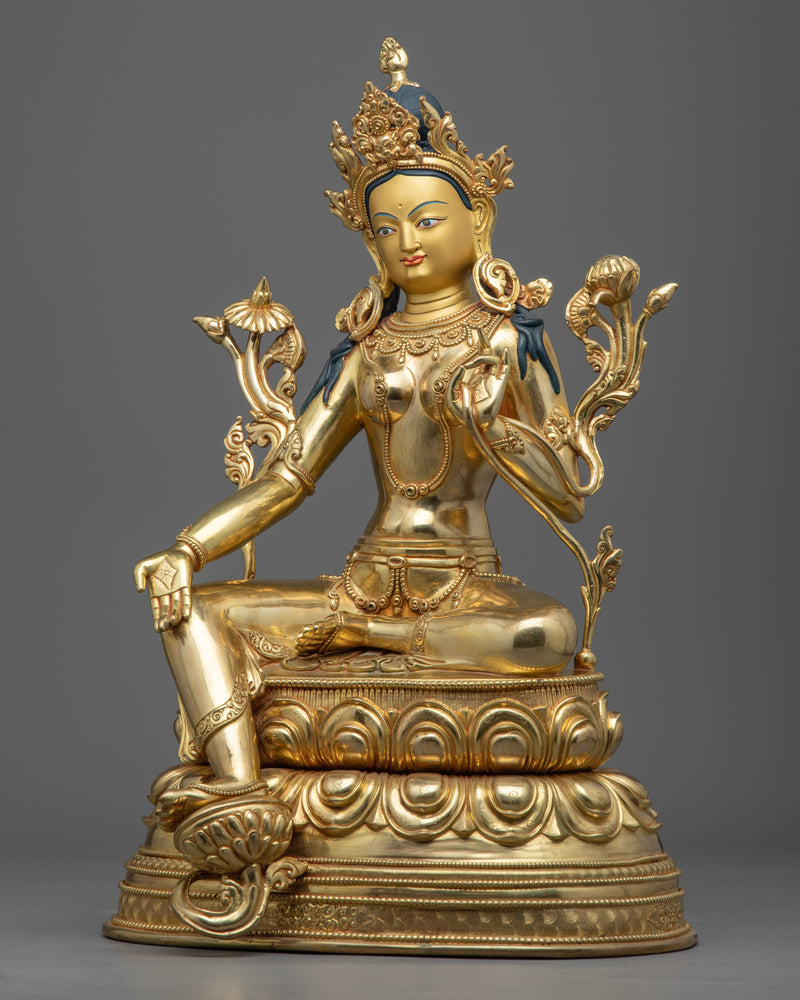 Green Tara, Bodhisattva of Compassion Statue |  Female Bodhisattva of Wisdom and Compassion