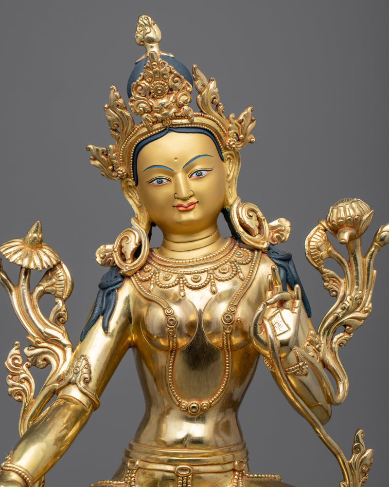 Green Tara, Bodhisattva of Compassion Statue |  Female Bodhisattva of Wisdom and Compassion