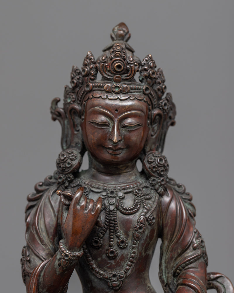 Classic Vajrasattva Bodhisattva Statue | Traditional Buddhist Art for Meditation