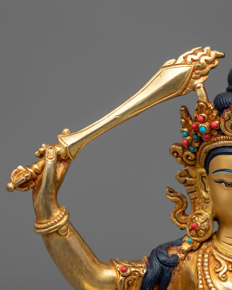 Peaceful Manjushri Statue for Meditation and Ritual | Traditional Buddhist Art