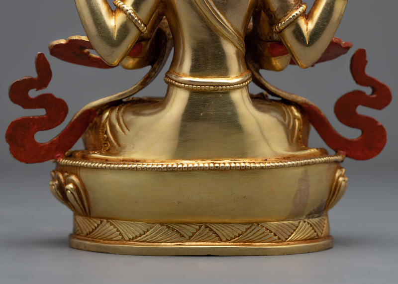 Four Armed Chenrezig Statue | Traditional Himalayan Bodhisattva Statue