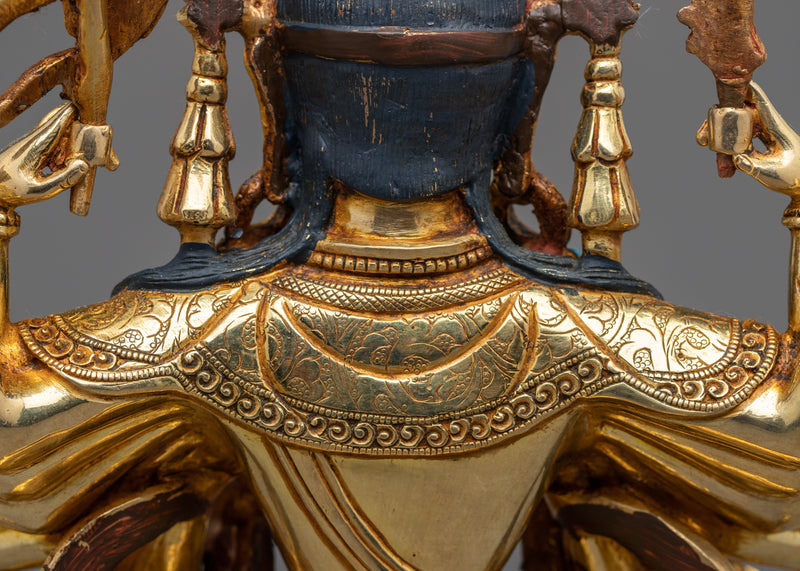 Cundi Bodhisattva Gilded in Pure Gold | Zhǔntí Púsà Hand-Carved Statue
