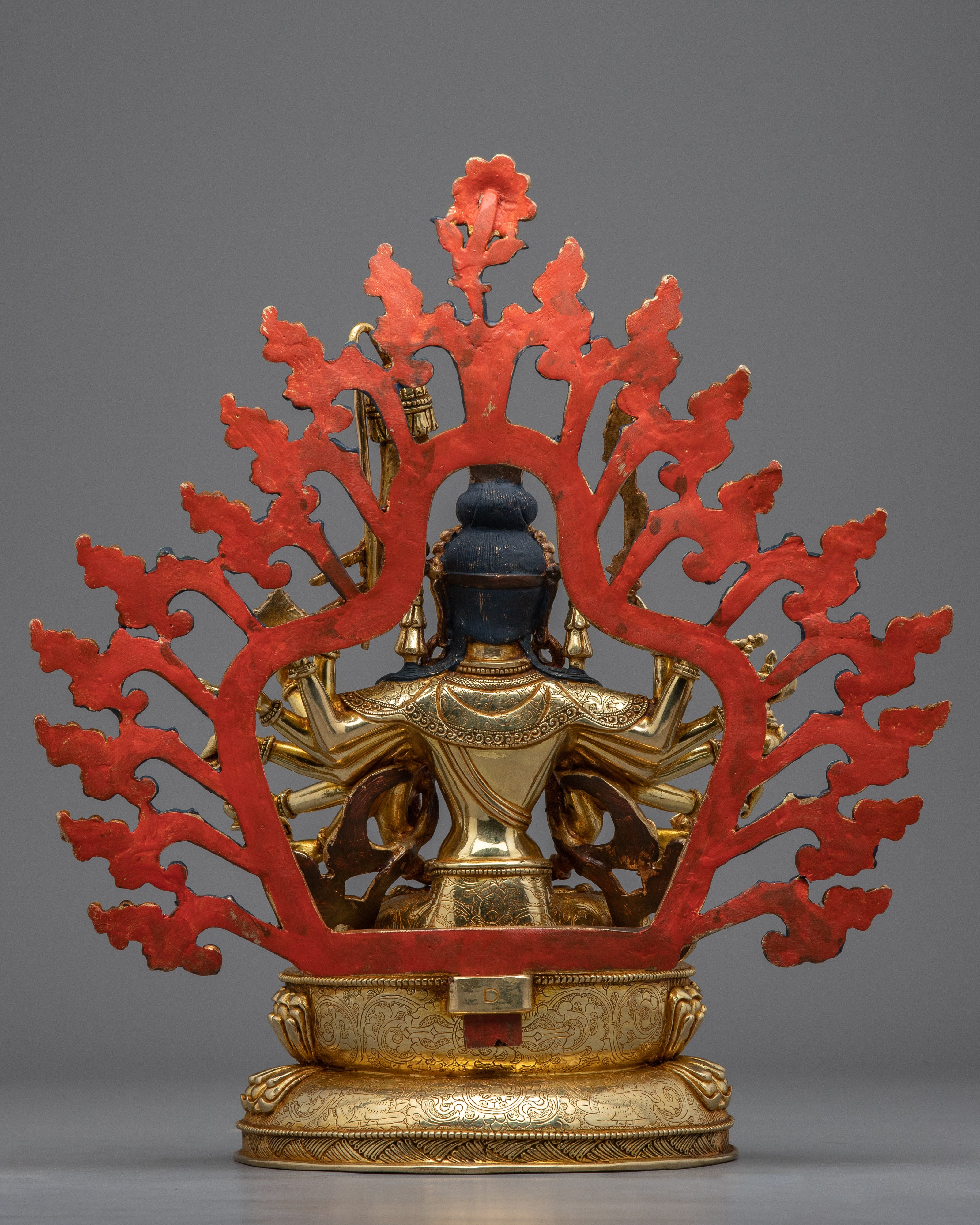 Cundi Bodhisattva Gilded in Pure Gold | Zhǔntí Púsà Hand-Carved Statue