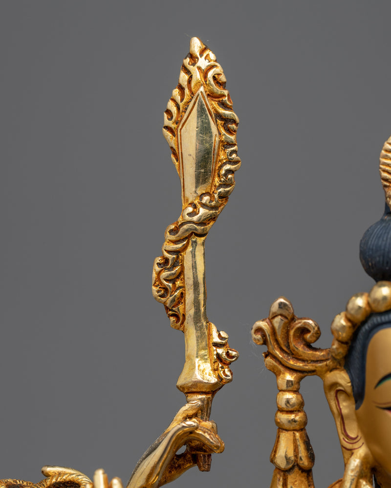 Cundi Bodhisattva Gilded in Pure Gold | Zhǔntí Púsà Hand-Carved Statue