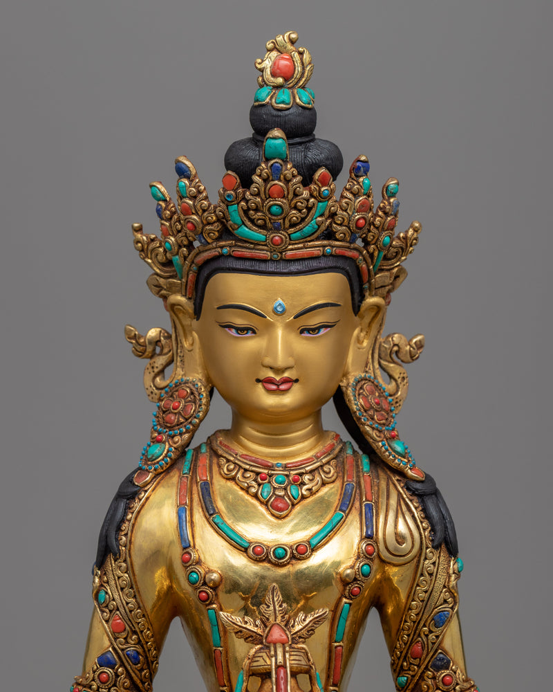 Amitayus of Pure Land Buddhism Meditation Practice Statue | Himalayan Buddhist Statue