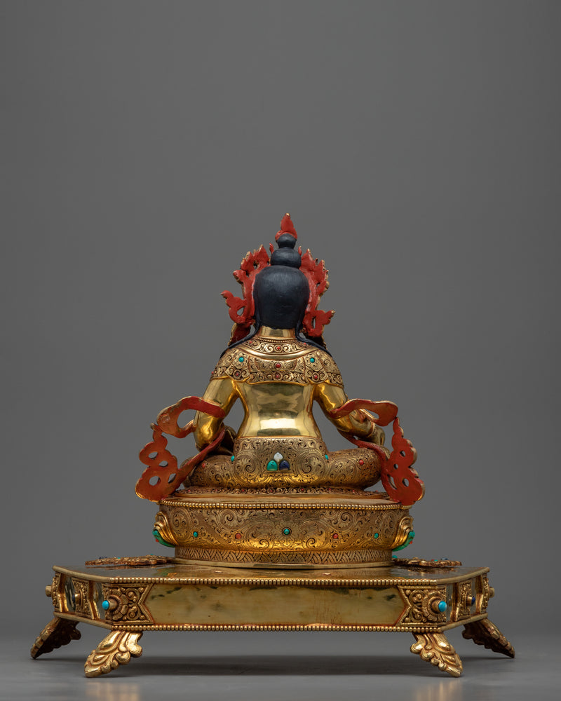 Dzambhala, Wrathful Deity Statue | Gold Gilded Buddhist Statue