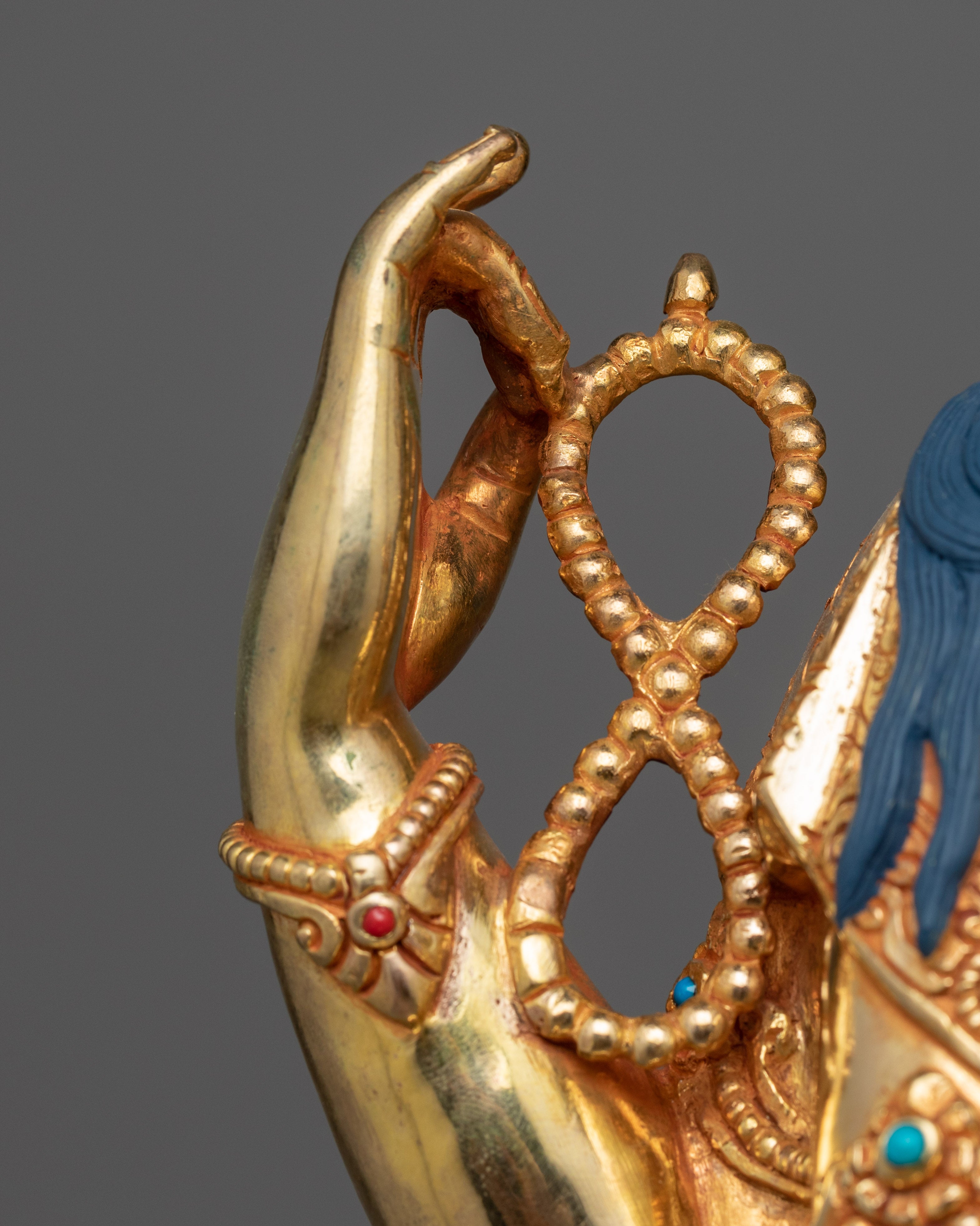Gold Gilded Four Armed Chenrezig Sculpture | Himalayan Buddhist Art