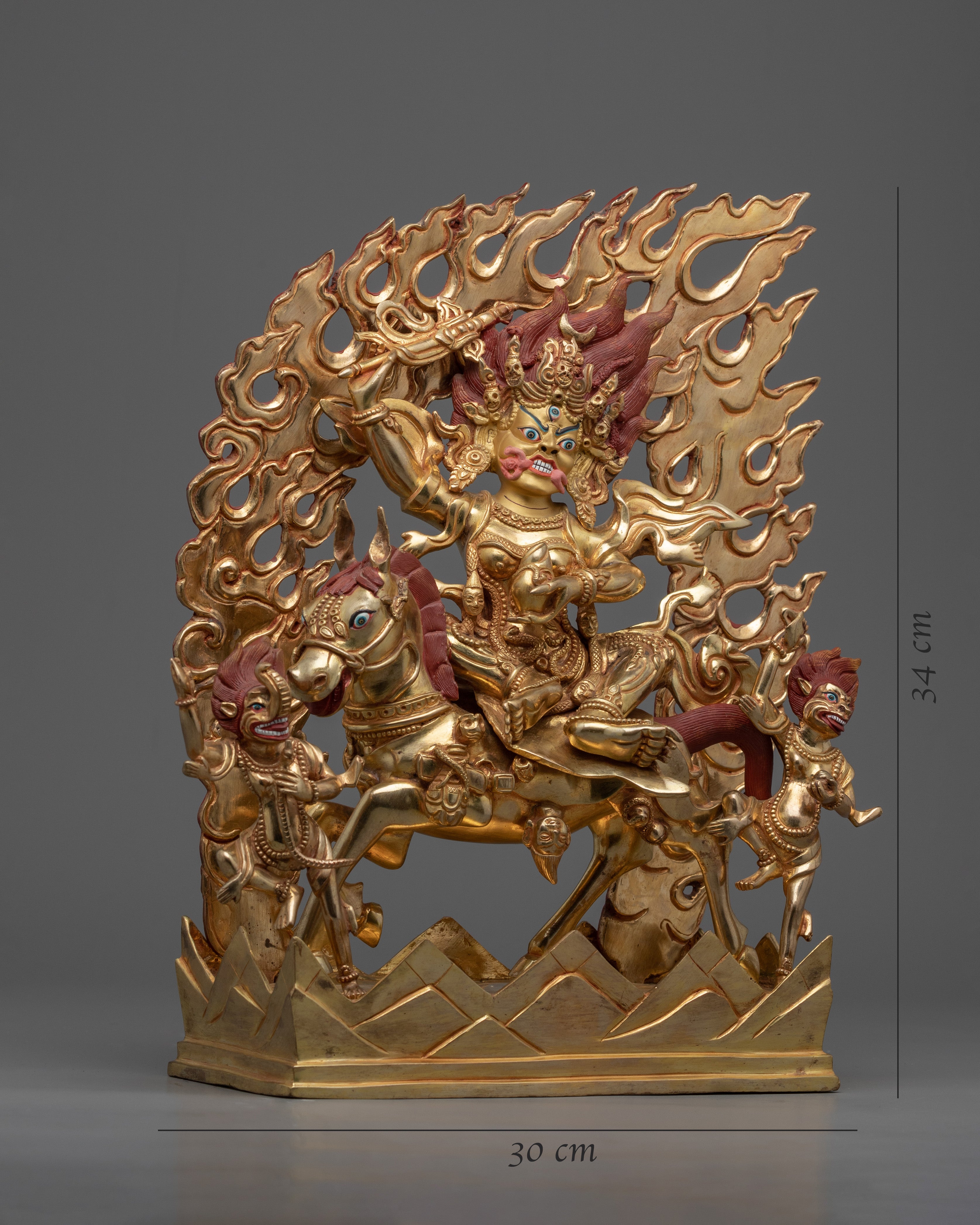 Palden Lhamo Statue for Religious Purpose | Buddhist Fierce Protector Deity Art