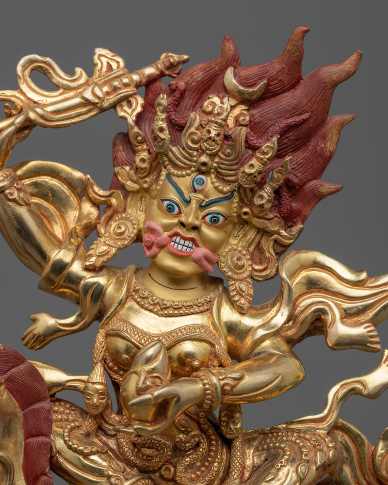 Palden Lhamo Statue for Religious Purpose | Buddhist Fierce Protector Deity Art
