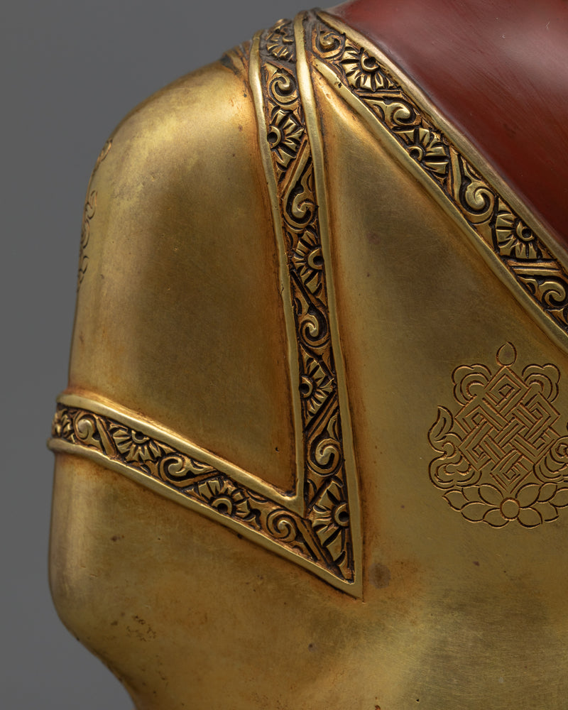 Gold Gilded Buddha Amitabha Statue |  Hand Made Buddhist Statue