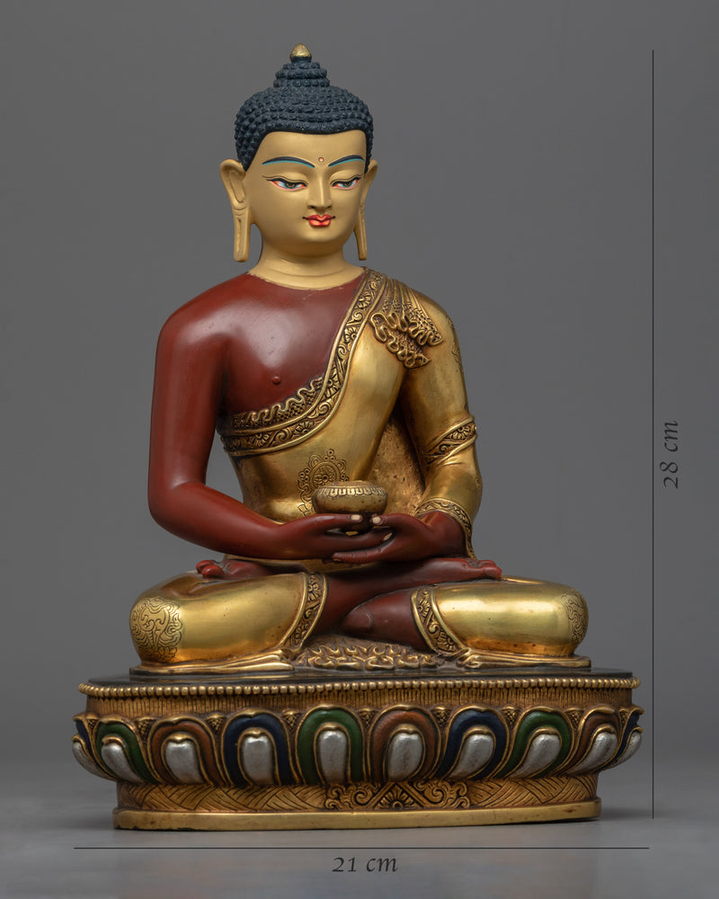 Gold Gilded Buddha Amitabha Statue |  Hand Made Buddhist Statue