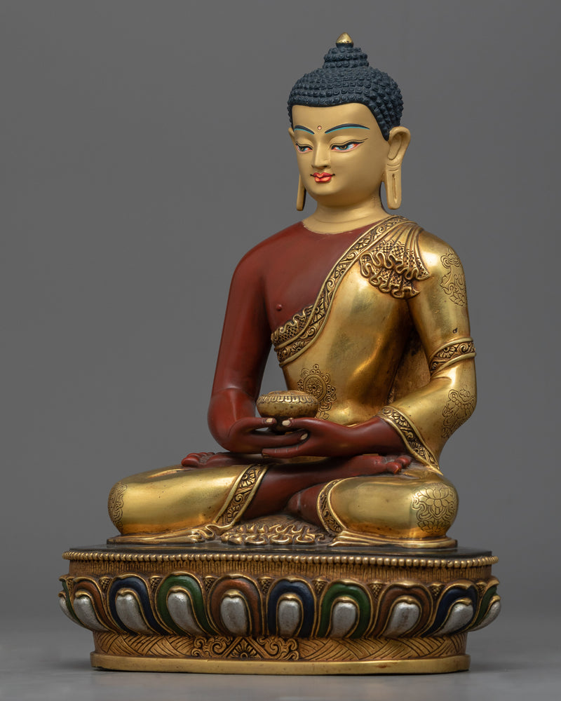 Gold Gilded Buddha Amitabha Statue |  Hand Made Buddhist Statue