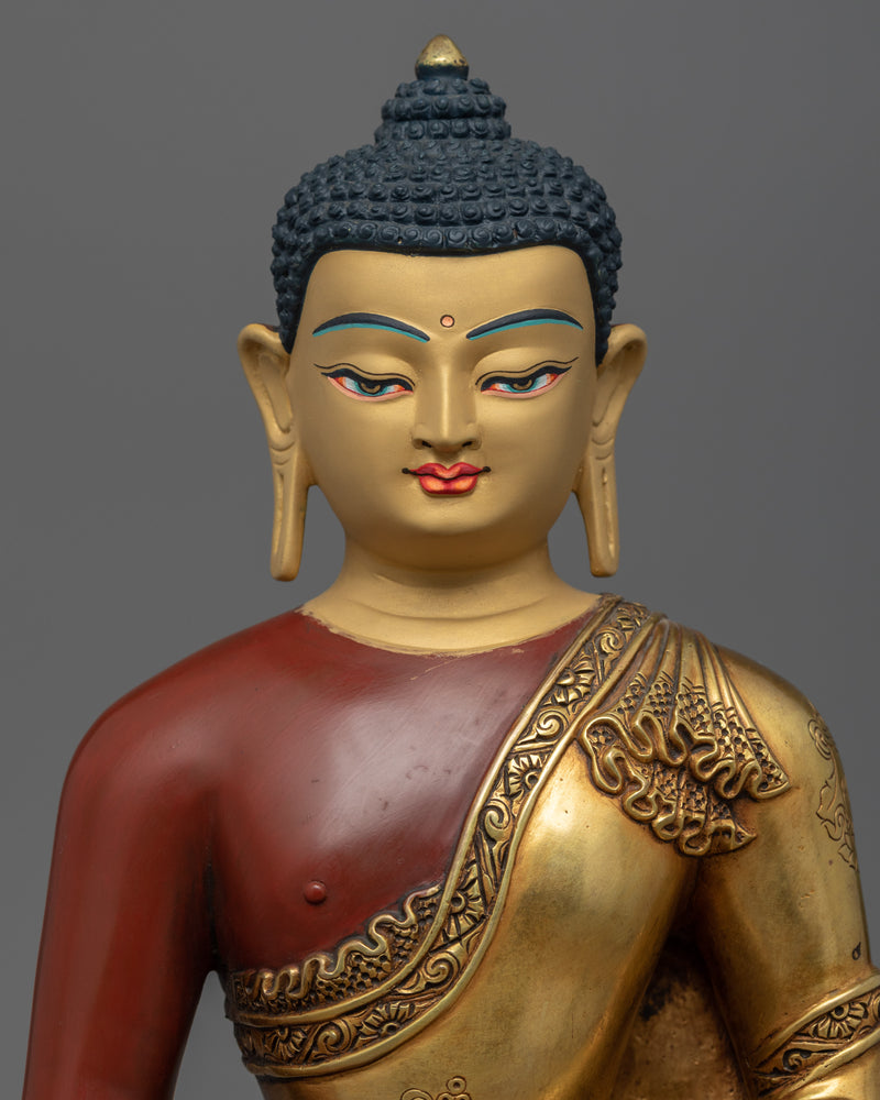 Gold Gilded Buddha Amitabha Statue |  Hand Made Buddhist Statue