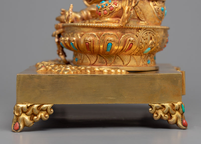Dzambhala practice Statue | Gold Gilded Buddhist Artist