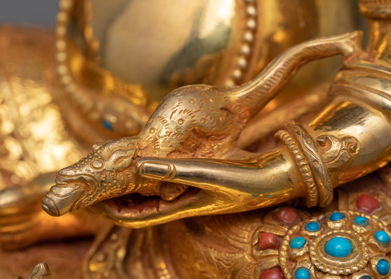 Dzambhala practice Statue | Gold Gilded Buddhist Artist