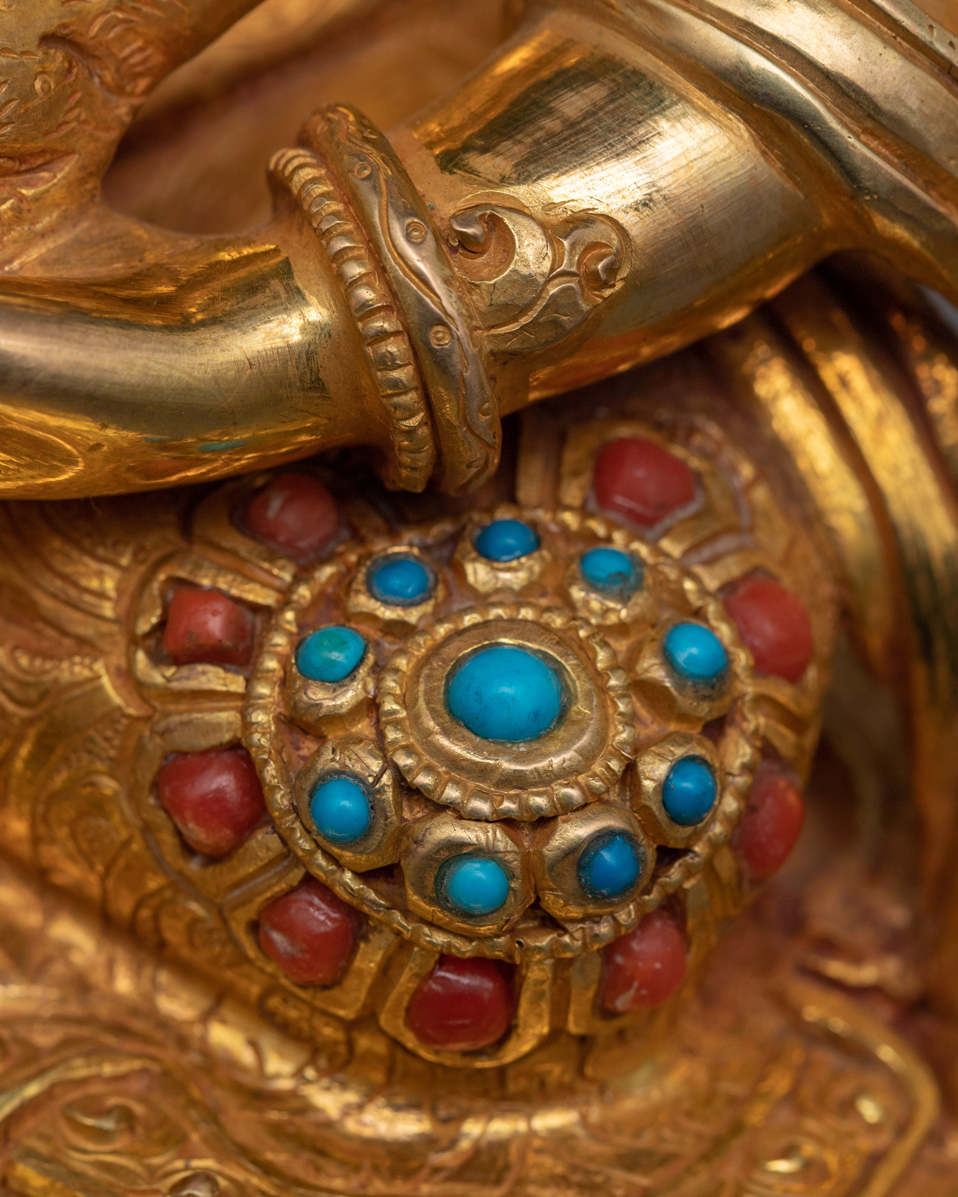 Dzambhala practice Statue | Gold Gilded Buddhist Artist