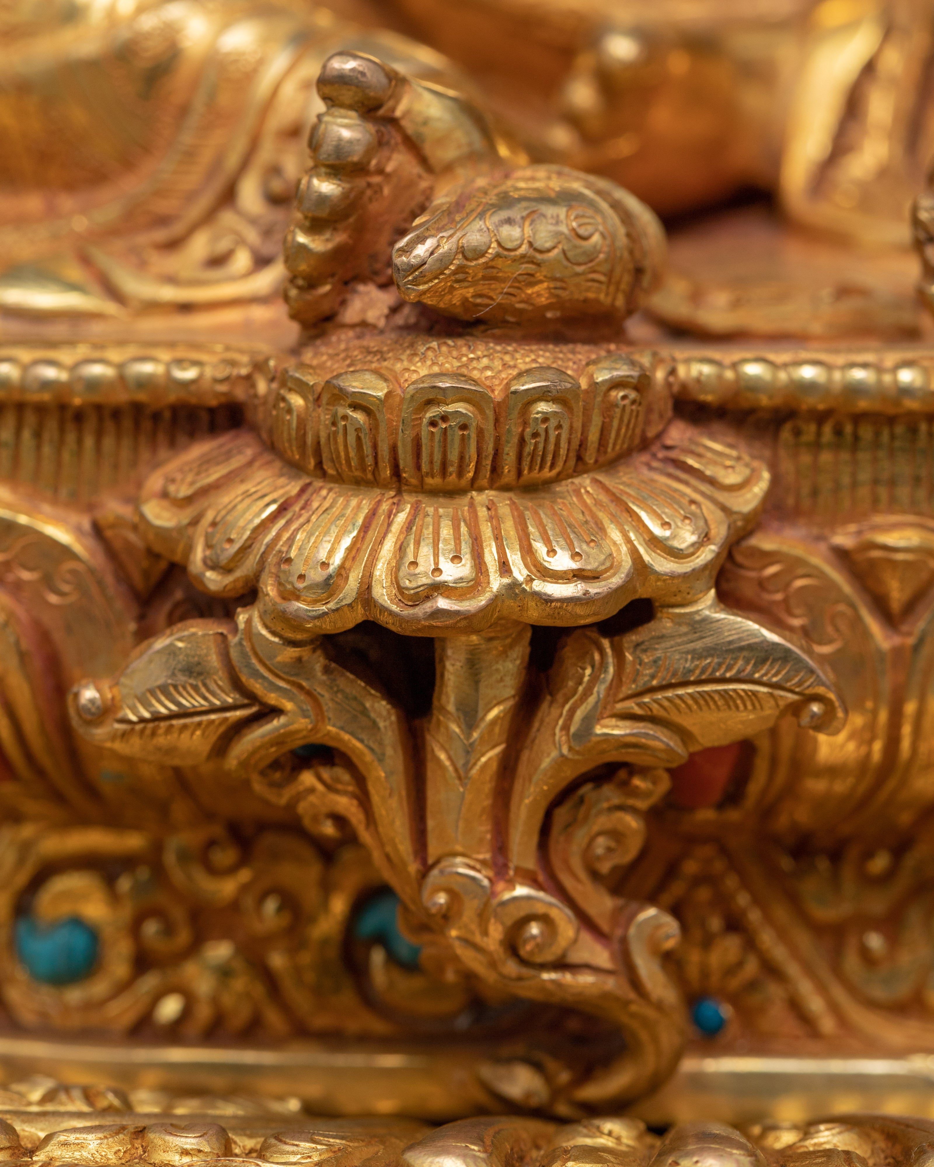 Dzambhala practice Statue | Gold Gilded Buddhist Artist