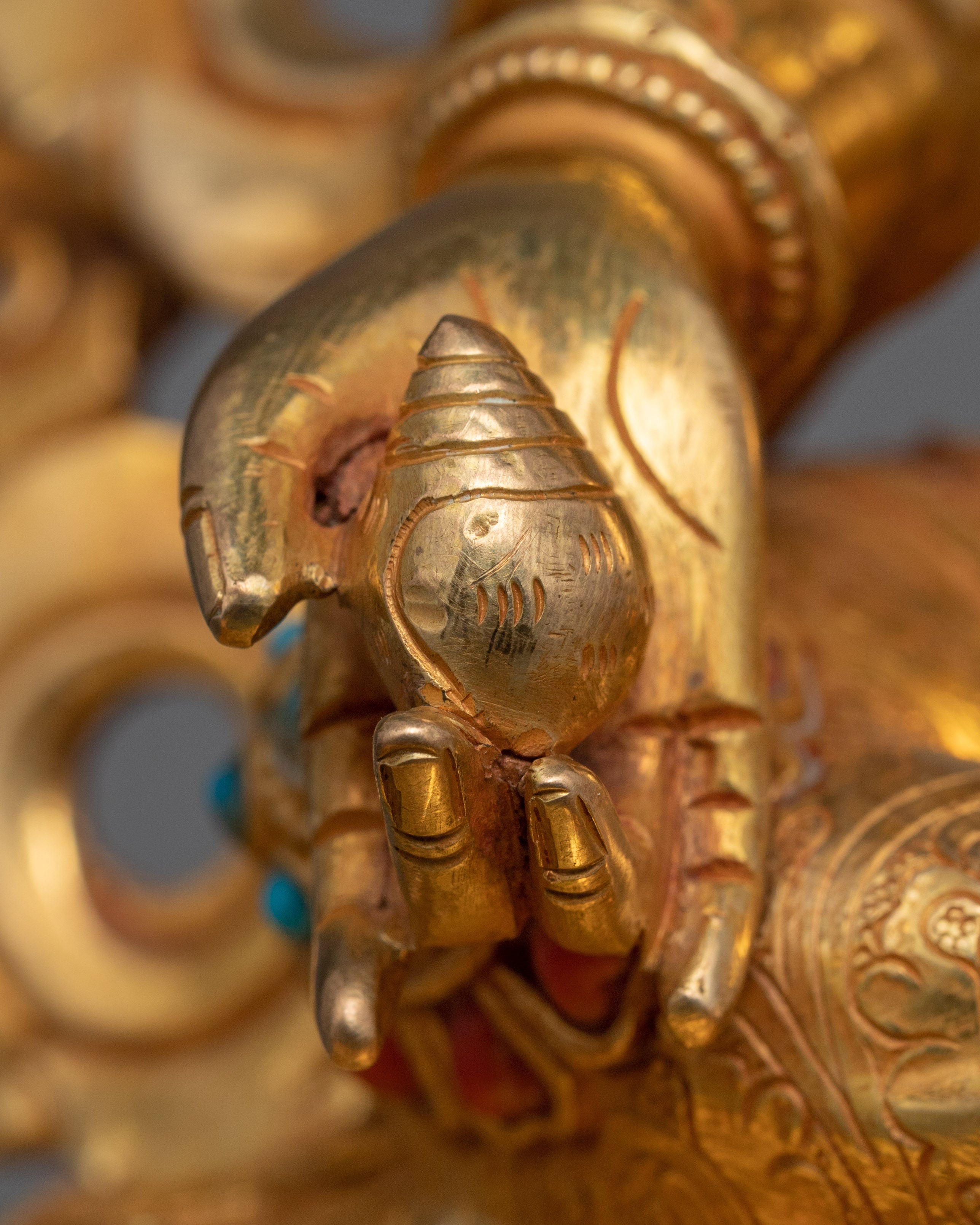 Dzambhala practice Statue | Gold Gilded Buddhist Artist