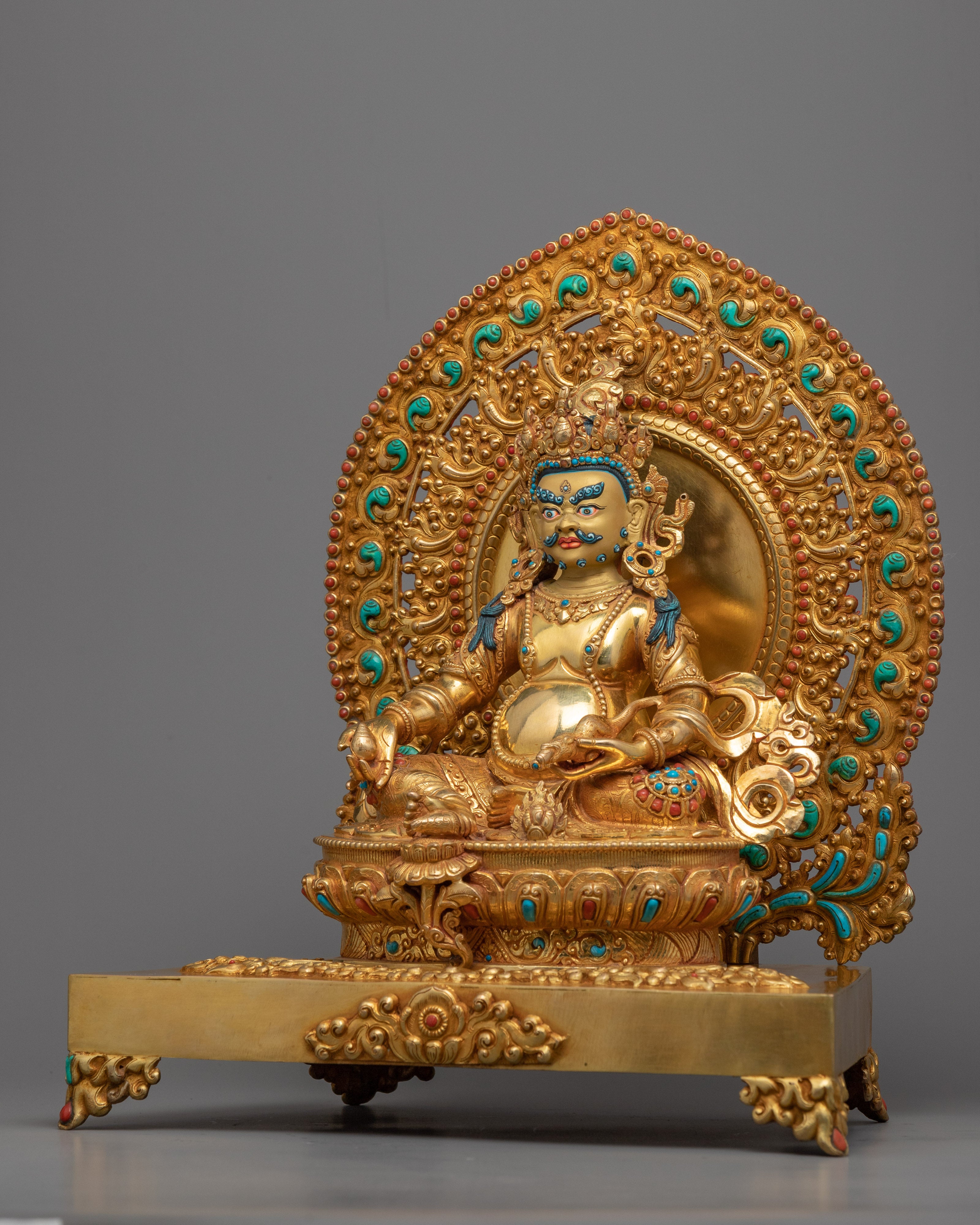 Dzambhala practice Statue | Gold Gilded Buddhist Artist